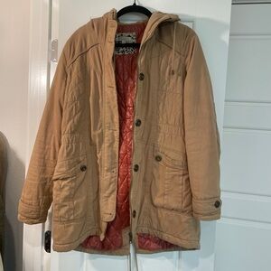 Bershka tan long coat